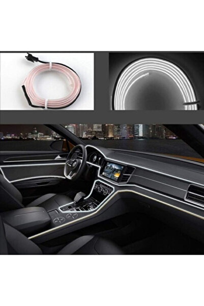 Furens Araç Araba Içi Torpido Ledi Renkli Ip Neon Ip Led 2 Metre Beyaz NEON