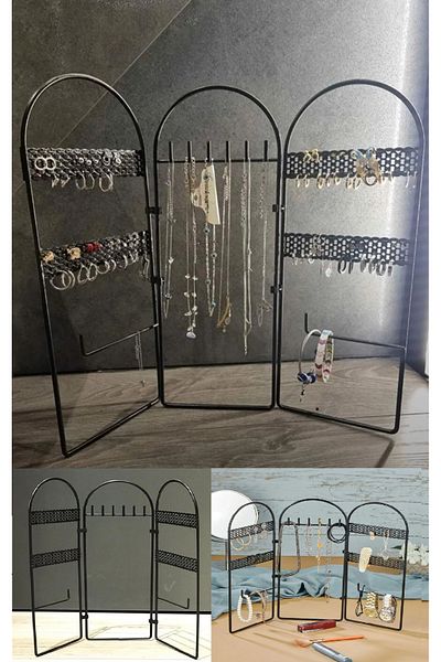 Bayev Μεταλλικό κοσμήματα Organizer Σκουλαρίκι Organizer Διακοσμητικό κοσμήματα Βάση 3 τεμαχίων Κολιέ Δαχτυλίδι Σκουλαρίκι