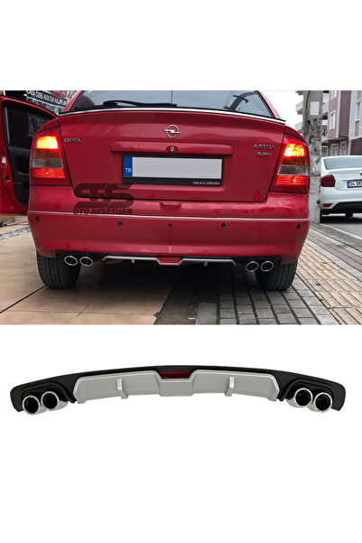 Furens Opel Astra G Difüzör Arka Tampon Eki 4 Egzoz Çıkışlı Gri