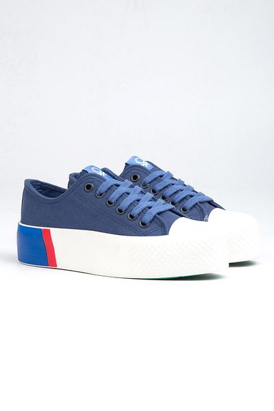 Benetton ®| BN-30941 - 3114 Navy Blue - Women's Sneakers