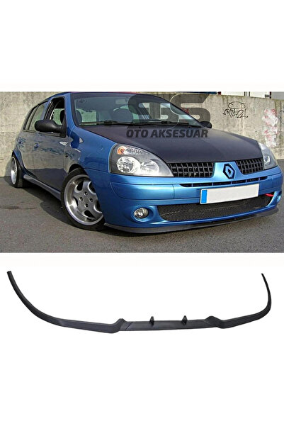 Furens Renault Clio 2 1999-2007 Cupra R Uyumlu Ön Lip Mat Siyah Ön Tampon Lip