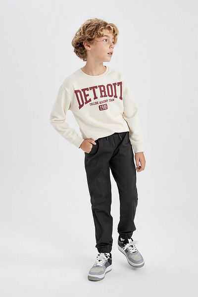 DeFacto Boy's Regular Fit Crew Neck Sweatshirt