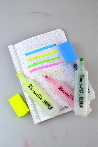 Cengo مجموعة أقلام تحديد هايلايتر بلون نيون مكونة من 4 قطع