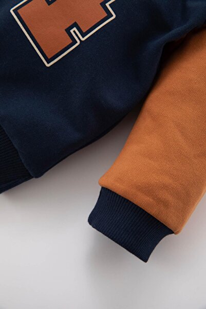 DeFacto Baby Boy Printed Hooded Thin Sweatshirt Sweatpants 2-Piece Set