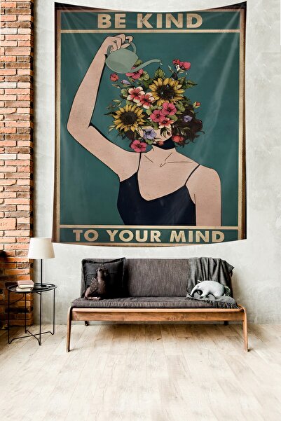 Pelangi Be Kind To Your Mind Ethnic Pattern Stain Resistant Fabric Wall Cloth...