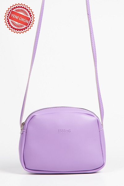 Newish Lilac Stylish and Comfortable Women's Crossbody Bag with Zippered Adjustable Shoulder Strap
