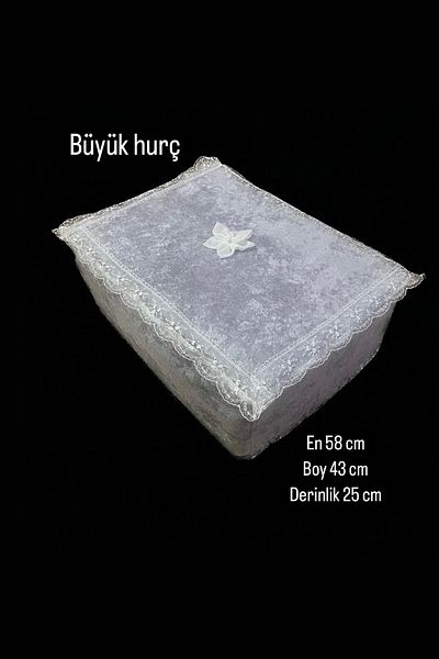 Çt Çeyizci Tekstil Large single bag for dowry, floral, velvet single bag. Lacy, single bag for dowry. Large size bag.