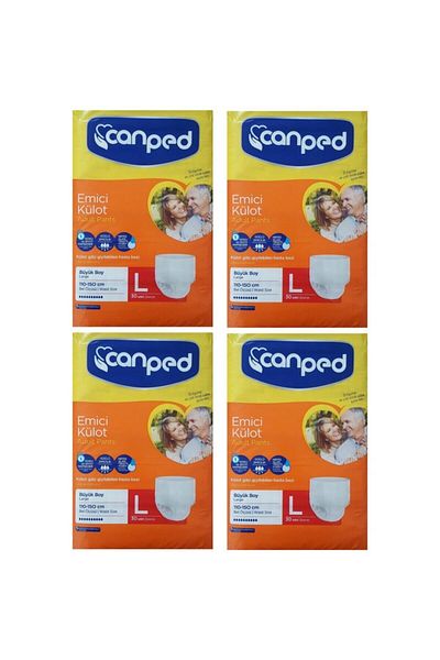 Canped Absorbent Panties Large Size Large 30 Pack of 4 / 120 Pieces