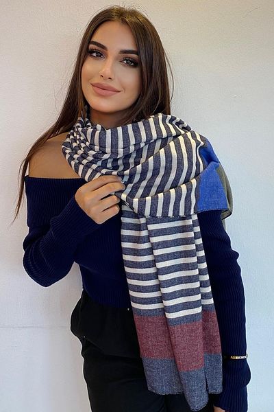TAKIŞTIR Şal unisex cu dungi în culori mixte