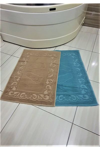 CNR Garden Pachet de 2 prosoape premium din bumbac 100% pentru picioare Prosoape cu model moale care absorb apa