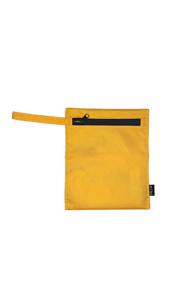 Valoa Wet Unisex Dirty Swimsuit-Hijab Swimsuit Travel and Sports Bag Small Size 25x30 cm - Mustard