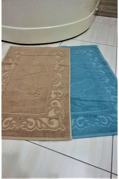 CNR Garden Pachet de 2 prosoape premium din bumbac 100% pentru picioare Prosoape cu model moale care absorb apa