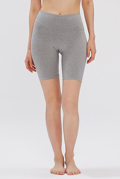 Comm-Ci Hazel Melange Organic Cotton High Waist Biker/Cyclist Sports Leggings