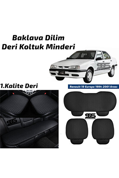 Furens Renault 19 1994-2001 Arası Siyah Deri Oto Koltuk Minderi