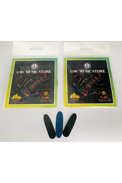 GMC MUSIC STORE Pyramid Short Shank Binding Wire 2 Sets 0.18mm + Tezene Gift
