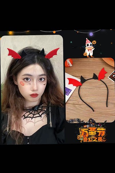 Giraffe Halloween Cadılar Bayramı Kostüm Parti Cosplay Devil Horns Şeytan Boy...