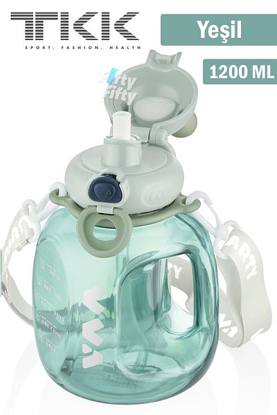 Vagonlife TKK VVA1200 ML Dual Use Tritan Water Bottle with Straw/Comfortable Drinking Bpa Free Strap FFTKK1002-12