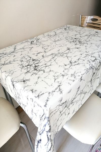 ELEGANCEV Lined Oilcloth Tablecloth - Square Round Rectangular