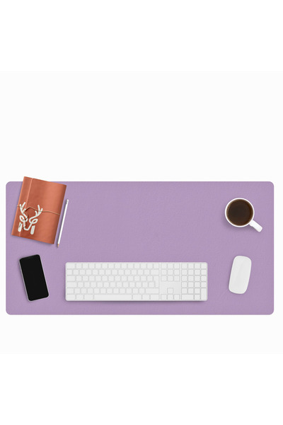 Modica Lila Masa Matı, Büyük Mousepad, Oyuncu Laptop Bilgisayar Deri Geniş Masa Matı | Lindos