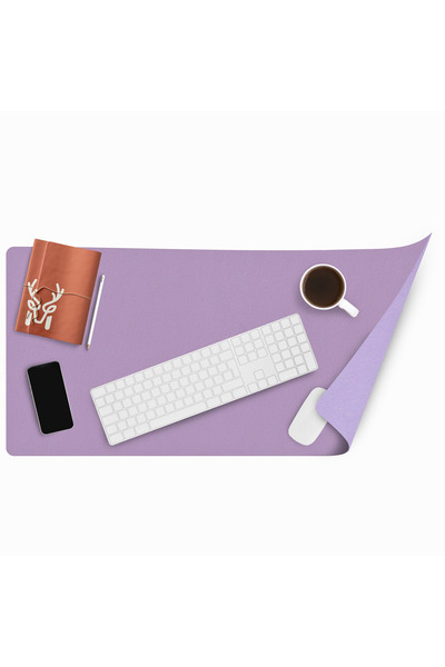 Modica Lila Masa Matı, Büyük Mousepad, Oyuncu Laptop Bilgisayar Deri Geniş Masa Matı | Lindos