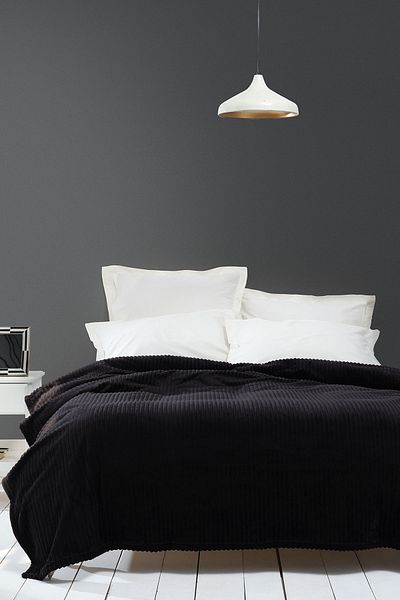 Karaca Home Joena Black Double Blanket
