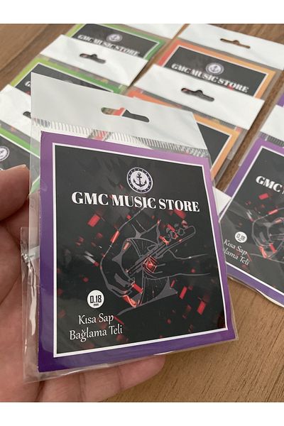 GMC MUSIC STORE Short Shank Binding Wire 2 Sets 0.18mm + Tezene Gift