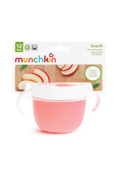 Munchkin Snack Container with Secure Closable Lid, 266ml, 12months+, Pink, 1 Piece