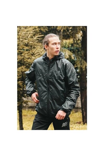 New Balance MNJ3236 Bk Windbreaker Jachetă de ploaie Paltoane pentru bărbați ...