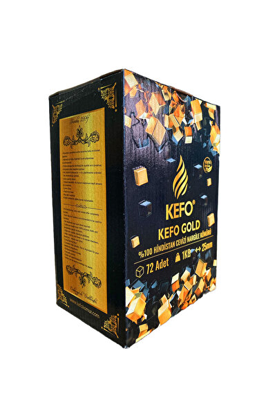 Kefo Gold Hindistan Cevizi Nargile Kömürü Standart 1kg