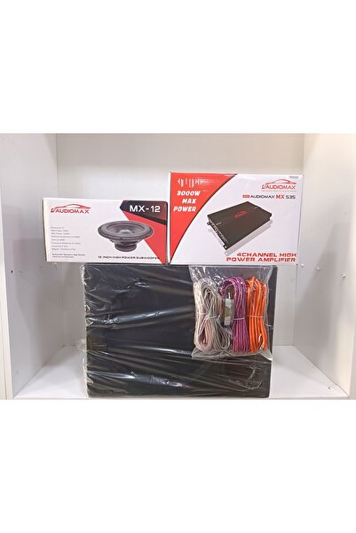 AUDİOMAX AUDIOMAX SET BAS-AMFİ-KABLO SETİ ŞOK FİYAT