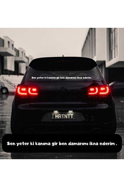 EYBA STİCKER Sen kanıma gir ben damarımı ikna ederim. Araç arkası yazı sticker