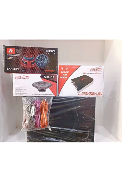 AUDİOMAX AUDIOMAX AQOUSTİCS SET BAS-AMFİ- MİDRANGE-KABLO SETİ
