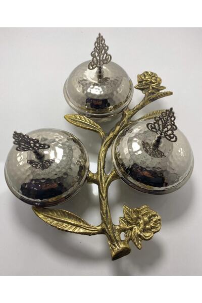 AKÇAY Bakır 3'lü Dövme Çerezlik