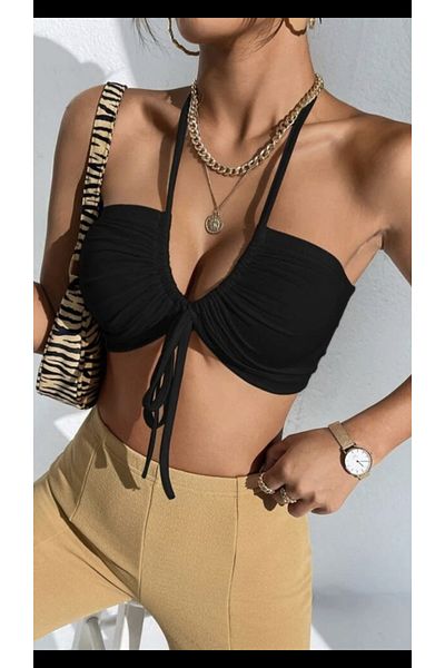 cropgezegeni Bustieră Crop Top reglabilă