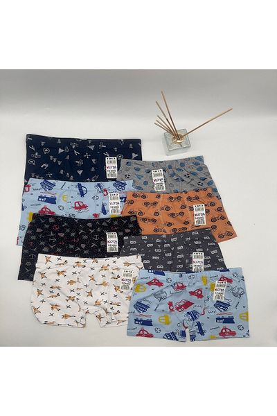KOTA CHILDREN'S ELASTANE PATTERNED BOXER 6 PIECES