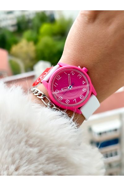 Q&Q Brand Solar Powered (BATTERY-FREE), pink Color, (SUITABLE FOR POOL, SEA USE) Women's Sports Wristwatch