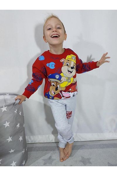 MİNİKO KİDS BOY PAW PETROL BICYCLE COLLAR 3 SPINTS Tracksuit SET