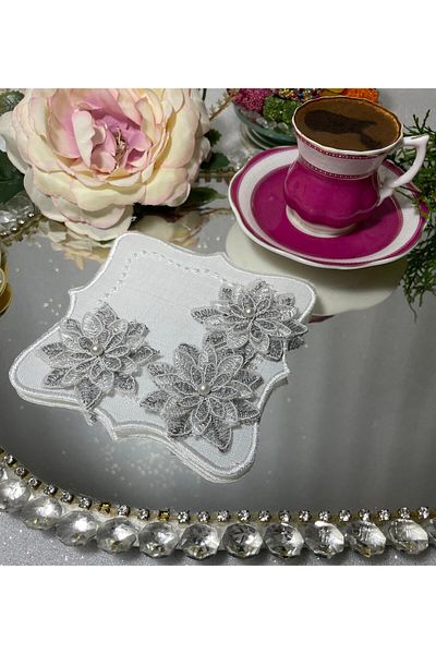 Lady Rio Șervețel de cafea, șervețel de prezentare pentru cafea, șervețel de prezentare pentru tavă, șervețel de servire, 3 dimensiuni, 1 bucată