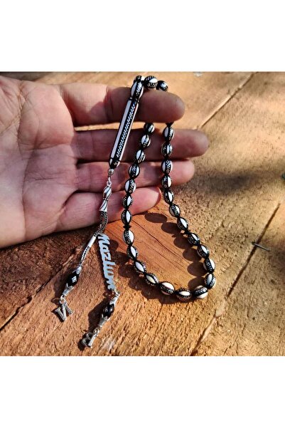 Gümüştakım KUKA TESBIH SARMAL GÜMÜŞ İŞLEMELI KİŞİYE ÖZEL GÜMÜŞ İSİMLİ KUTULU ...