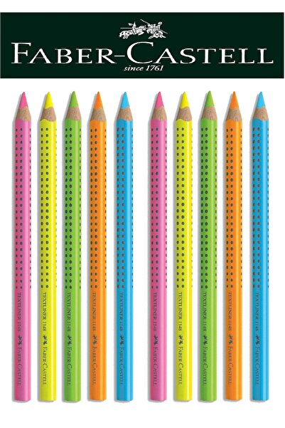 Faber Castell Ahşap Gövdeli Fosforlu Kalem 10'lu Set
