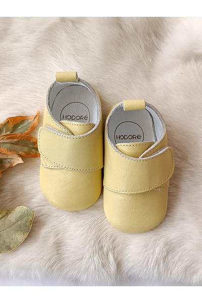 Hodore Yellow Velcro Print Shoes