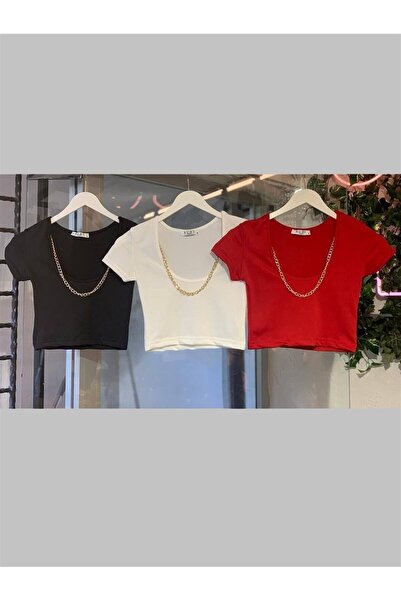 Ruby Plus Zincirli Crop