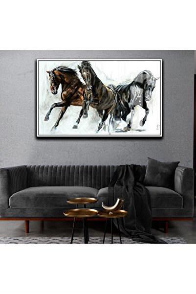 Harika bir ev HARİKABİREV | Caii Negri Negru-Alb | TABLĂ DE STICLĂ ÎNRĂMUITĂ ...