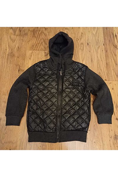 YDBKStore Unisex Hoodie Kapüşonlu Kordonlu 5-8 yaş Micro kapitoneli 3 iplik mont hırka
