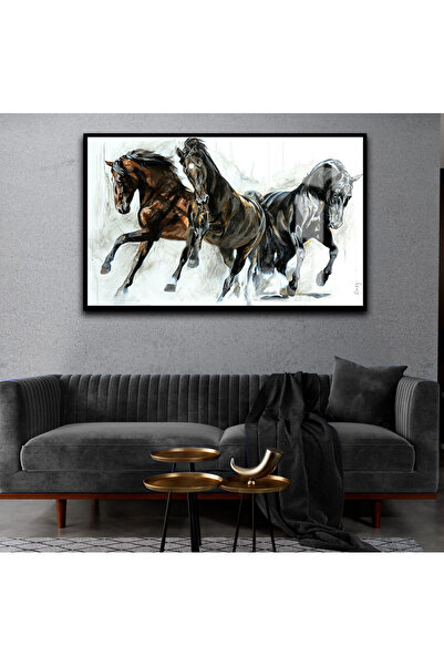 Harika bir ev HARİKABİREV | Caii Negri Negru-Alb | TABLĂ DE STICLĂ ÎNRĂMUITĂ ...