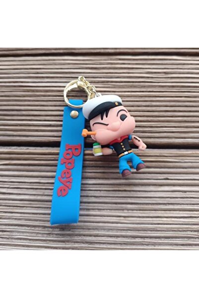 GÜLSE سلسلة المفاتيح Popeye Popeye سيليكون كيرينغ حقيبة زخرفة شخصية الشكل لعب...