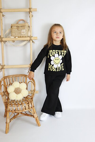 le petit sole Girl's Forever Positive Cotton Set