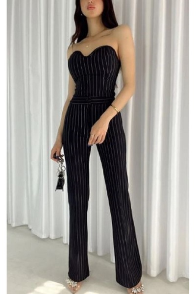 MST CLOTHİNG Γυναικείο παντελόνι με φαρδιά μπατζάκια και ρίγες