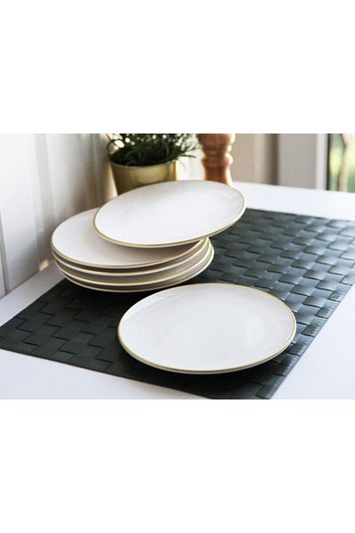 Laviss White Gold Cake Plate