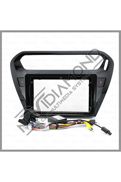NAVİDİAMOND ÖZER ELEKTRONİK CITROEN C ELYSEE SİYAH 2012-2023 ANDROİD TEYP ÇERÇEVE (9 INCH) - SOKET - CANBUS